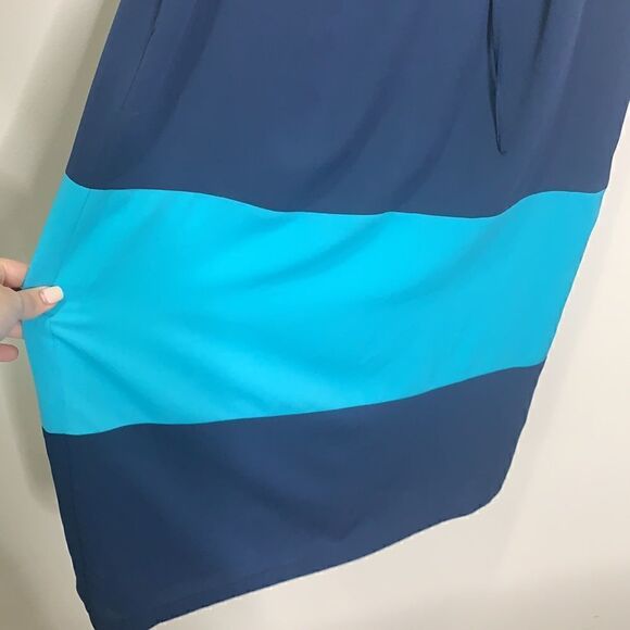 Joe Fresh large summer dress navy and teal (F1) - Picture 5 of 5
